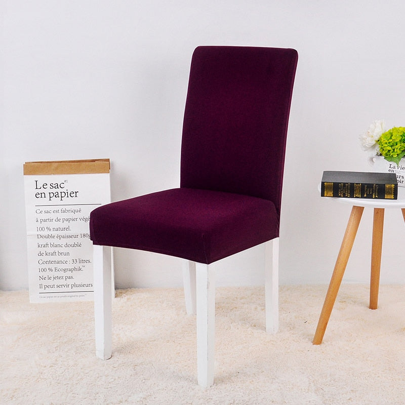 Housse de chaise Premium élastique prune - 1PC - mondehousses