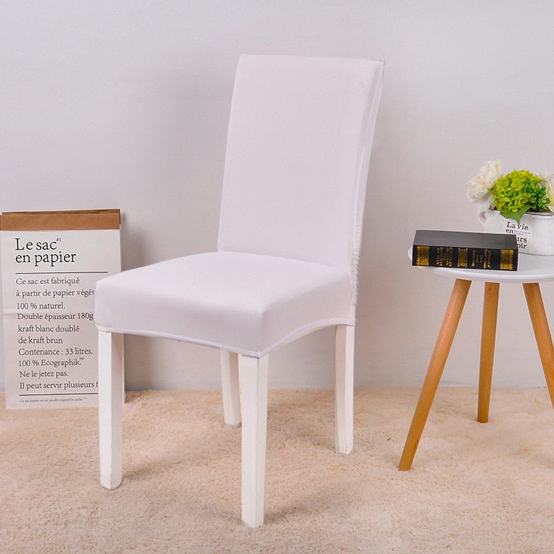 Housse de chaise Premium élastique Blanc - 1PC - mondehousses